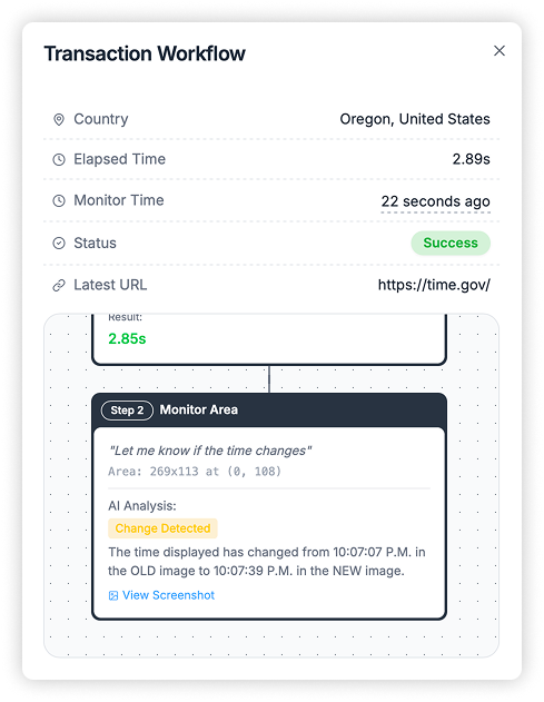 Monitor Area - Select the region to watch