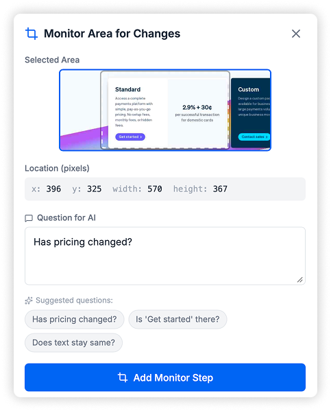 Transaction Workflow - AI change detection result